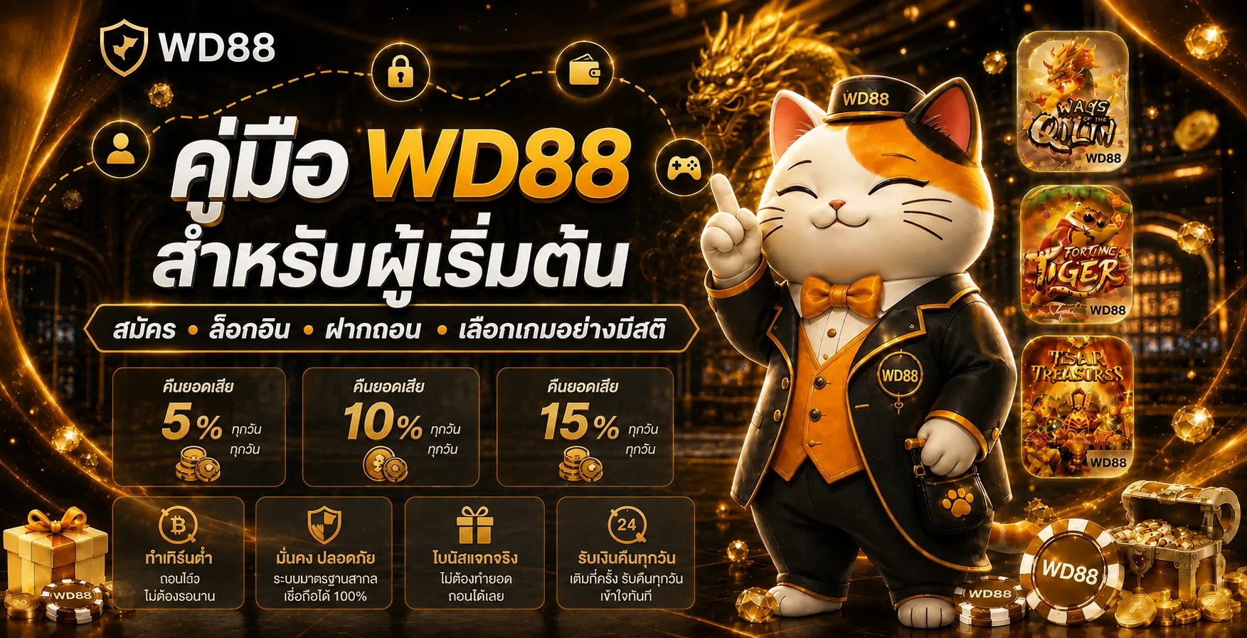WD88 คู่มือผู้เริ่มต้น สมัคร ล็อกอิน ฝากถอน